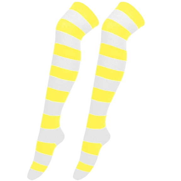 HJQEQVD Christmas High Long Stockings for Womens Over Knee Socks Christmas Party Socks Knee High Long Striped Stocking Socks for Women Girls