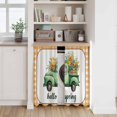 thumbnail image 6 of Hello Spring Tier Curtains 54 Inch Length, Easter Flowers Green Truck Floral Orange Plaid Cafe Short Curtains for Bathroom Over Sink, Small Kitchen Curtain Light Filtering Drapes 2 Panels 27.5"Wx54"L, 6 of 8