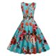 thumbnail image 3 of WILLBEST Vestidos con Curvas para Mujer Vestido Vintage con Cuello En V y Estampado Sexy sin Mangas para Cena Formal Chica, 3 of 3