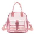 thumbnail image 2 of PLHWHYQ Waterproof Dustproof Clear Backpack, Large Capacity Transparent Adult Knapsack with Comfort Shoulder Straps, for School, Work, Stadium and Travel g-Red One Size, 2 of 9