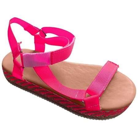

Cglfd Women S Wicker- Soled Straw Sandals With Thick-Soled One-Word Sandals