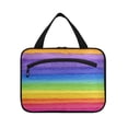 thumbnail image 2 of Travel Toiletry Bag with Metal Hook Large Capacity Cosmetic Bag Toiletry Bags for Travel, Gym, Camping Watercolor Rainbow Colors, 2 of 9
