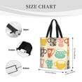 thumbnail image 4 of Naloa Vintage Cup Tote Bag for Women, Foldable Tote Bag With Zipper, Large Shoulder Bag, Top Handle Handbag for Travel, Work, Shopping, 4 of 9