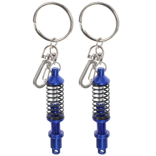 IFANLANDOR 2Pcs Coilover Keychain Shock Absorber Blue for Car