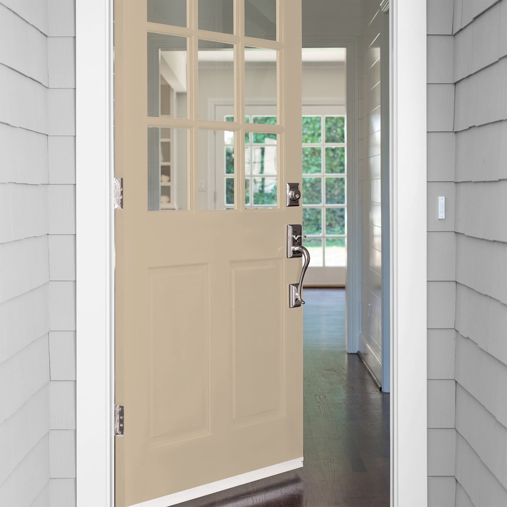 Glidden Fundamentals Best Beige / Beige, Semi-Gloss Exterior Paint, 1 Gallon