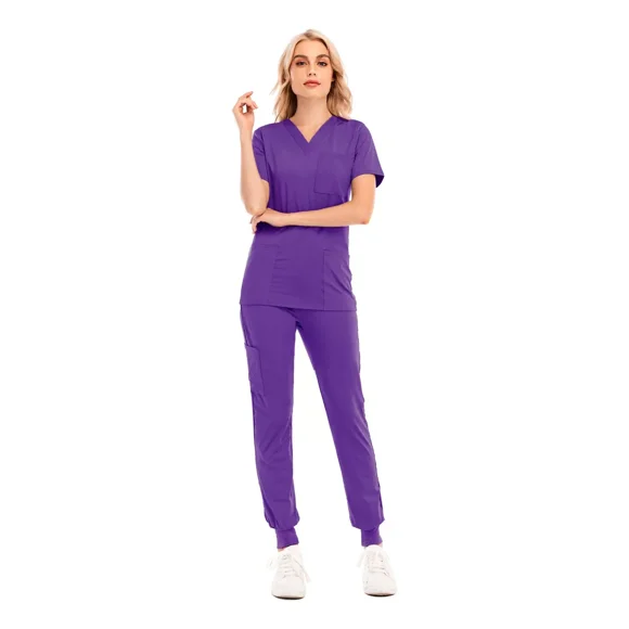 Pijama Quirurgica Médico Conjunto Jogger Uniforme Para Mujer