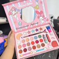 thumbnail image 4 of Sanrio-paleta de sombras de ojos My Melody, 25 colores, mate nacarado, brillo fino, maquillaje Kawaii, paleta de sombras de ojos, regalos para niñas, nuevo, 4 of 5