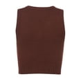 thumbnail image 2 of Lejafay Womens Preppy Style Plaid Knitted Sweater Vest V Neck Vintage Argyle Sleeveless Jumper Tank Brown S, 2 of 7