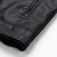 thumbnail image 6 of XMMSWDLA 2022 Clearance Men Tops Winter Lamb Velvet Leather Jacket Plus Velvet Warm Jacket Motorcycle Jacket, 6 of 7