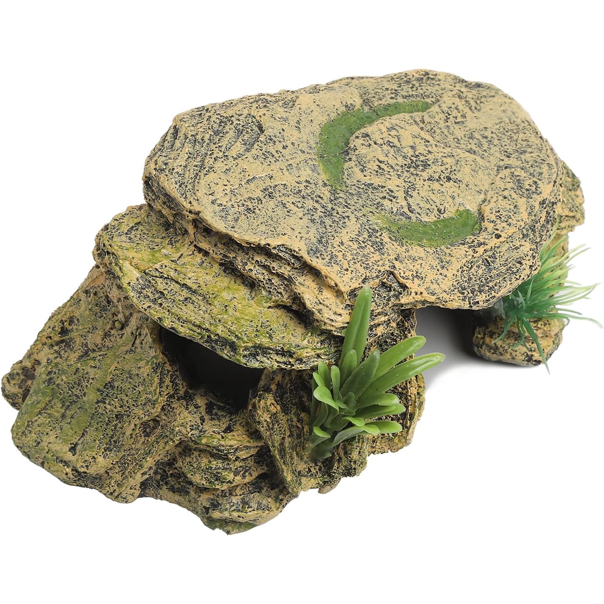 Leopard Gecko Hide Small Reptile Hides Resin Mini Reptile Basking Rock Humid Hide Turtle Cave Lizard Hide Reptile & Amphibian Habitat DÉCor