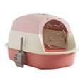 thumbnail image 3 of TISHITA Hooded Cat Litter Boxes with Lid, Pet Litter Boxes with Lid, Fully Enclosed Cat Pink, 3 of 8