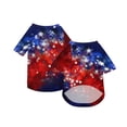thumbnail image 2 of Small Dog Clothes Patriotic Star Print Lightweight Pet Shirt for Small Medium Large Dogs 4Th of July Puppy Outfit Single Pack, 2 of 5