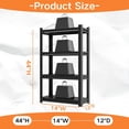thumbnail image 2 of Bulk Clearance 2Pack 4 Tier 44"H 14"W 12"D Heavy-Duty Garage Shelving, Double Uprights Adjustable Thickened Waterproof Panels for Small Space Garage Closet, 2 of 8