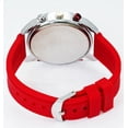 thumbnail image 3 of 48mm Montres Carlo Men's Luxury Silicone Band Fashion Sports Quartz Dress Watch (Silver/Red), 3 of 4