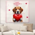 thumbnail image 2 of Happy Valentine's Day Beagle Brings Love Heart Tapestry Beagles Dog Lover Gifts Idea Wall Hanging Backdrop Home Decor - 02028, 2 of 5