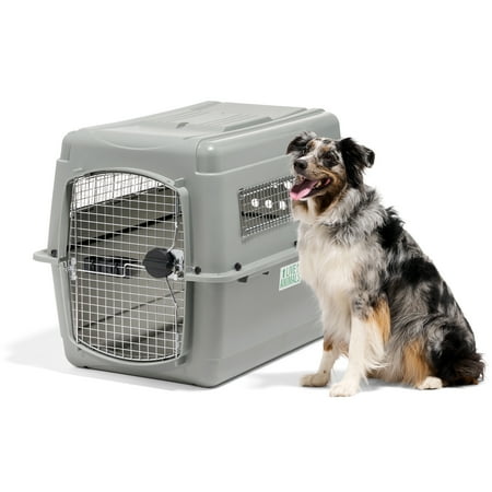バリケンネル クレート ハウス 大型犬 ウルトラバリケンネル グレー IATA基準対応 Petmate ペットメイト スカイケンネル Lサイズ 50-70lbs P400