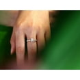 thumbnail image 6 of Oryn Jewelry Engagement Band in 14K White Gold Plated - 1.9 Ct Pear Cut Solitaire Moissanite Ring - Classic Accent Wedding Band - Mid-Century Style Gift, 6 of 6