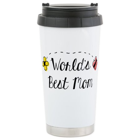 CafePress - World's Best Mom - Stainless Steel Travel Mug, Insulated 16 oz. Coffee (Best Insulated Coffee Mug)