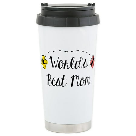 CafePress - World's Best Mom - Stainless Steel Travel Mug, Insulated 16 oz. Coffee