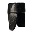 thumbnail image 3 of Gorro de trampero con orejeras, suave, portátil, moderno, cómodo, cálido para invierno. PU negro, 3 of 9