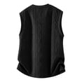 thumbnail image 4 of Lopecy-Sta Men Tank Tops Henley Notch Neck Diamond Cable Hollow Knit Sleeveless Summer Breathable Casual Shirts, 4 of 7