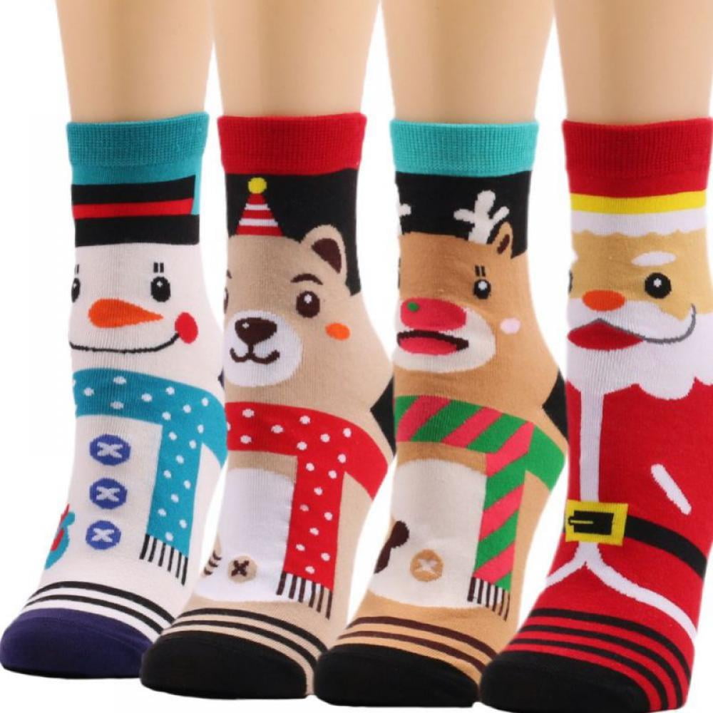 Soft Women Elk Ladies Fashion Cartoon Pattern Christmas Socks Tube Socks Socks