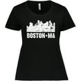 thumbnail image 3 of Inktastic Boston Massachusetts City Skyline with Grunge Women's Plus Size T-Shirt, 3 of 5
