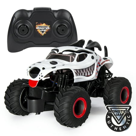 Monster Jam, Official Monster Mutt Dalmatian Remote Control Monster Truck, 1:24 Scale, 2.4 GHz, for Ages 4 and