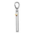thumbnail image 2 of 14k Two Tone Gold Polish Cross Pendant, 2 of 4