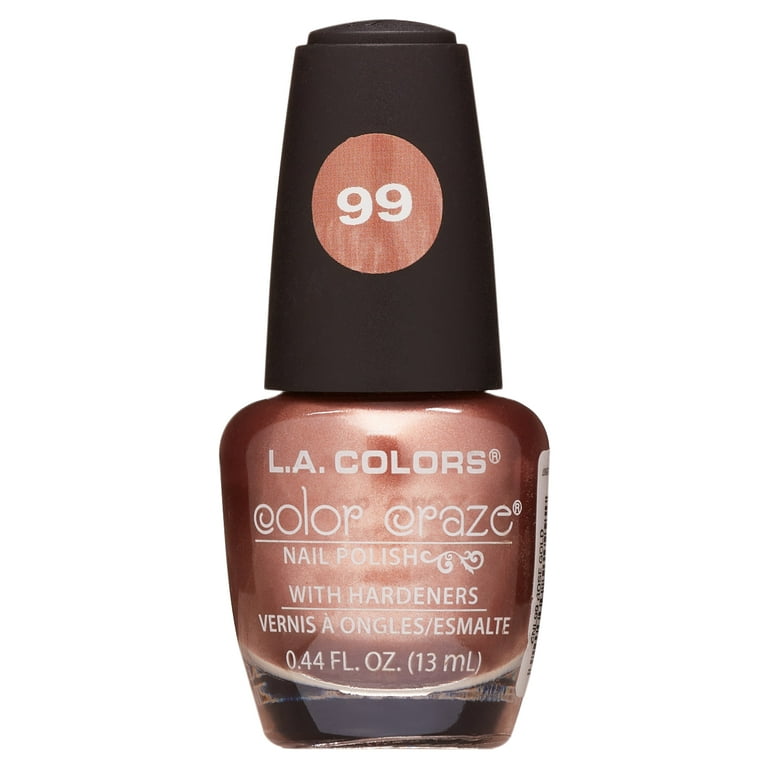 L.A. COLORS Color Craze Nail Polish, Rose Gold, 0.44 fl oz