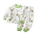 thumbnail image 2 of TAGOLD Kids Toddler Casual 2 Piece Outfits Set,Boys Girls Long Sleeve Winter Sets,Toddler Kids Kids Winter Boys Girls Solid Color Print Long Sleeved Home Wear Clothes Suit,12 Months, 2 of 3