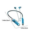 thumbnail image 3 of Byujiro Neckband Bluetooth Earbuds Neck Mounted Bluetooth Earphones LED Digital Display Bluetooth 5.4 Skin Friendly and Comfortable Stereoscope Surround Sound Card Insertion Sports Earphones, 3 of 7