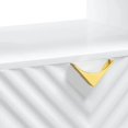 thumbnail image 3 of Mesa auxiliar Benzara Tyra de madera de 56 cm y oro blanco, 3 of 5