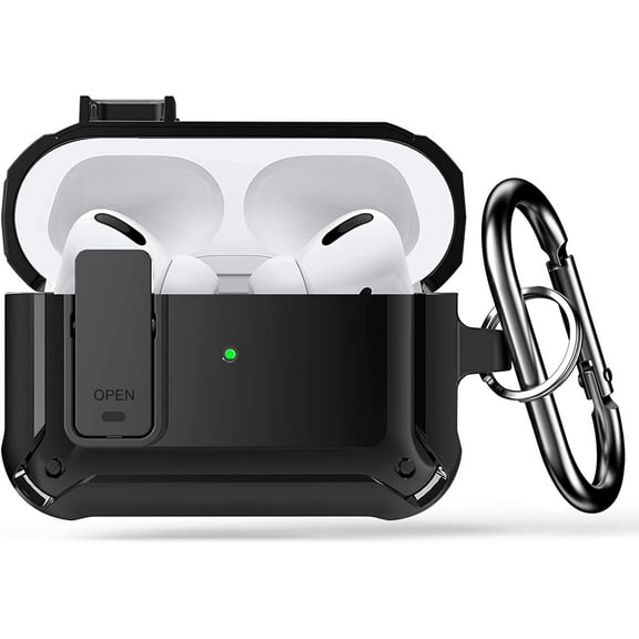 Case for Airpod Pro Case Cover with Lock, Compatible with Airpods Pro 2nd Generation/1st Generation Case (2023/2022/2019), Shockproof Cover for iPods Pro 2 Case Men Women