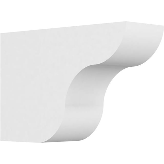 Ekena Millwork RFTP04X08X12CAR 8 x 4 x 12 Po Carmel Standard Qualité Architecturale PVC Queue de Chevron