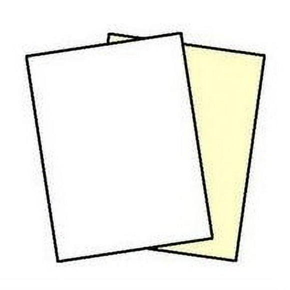 250 Ensembles, Papier NCR, 5887, 2 Parties Collées (Blanc, Canari), Format Lettre Papier Sans Carbone Appleton