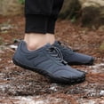 thumbnail image 4 of Chaussures Pieds Nus Imperméables d'Hiver Chaudes pour Femmes et Hommes, Confortables, Antidérapantes, Chaussures de Randonnée, Doublées en Molleton, Espadrilles à Enfiler, Gris, Taille 6,5, 4 of 6