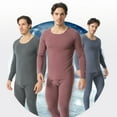 thumbnail image 4 of Underwear Thermal Set Men Warm Soft Skin-Friendly Thicken Baselayer Warming Dress Tight Winter Clothes Autumn Underpainting Men Black>2XL, 4 of 10