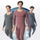thumbnail image 4 of Qarigey Conjunto de ropa interior térmica para hombre, capa base gruesa, vestido cálido, ropa de invierno colorida ajustada pura, pintura interior conjuntos de ropa  Gris claro> 2XL NO14 Qarigey AP013689-18, 4 of 6