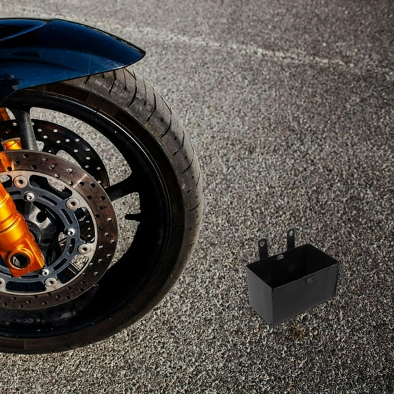 FRCOLOR Battery Carrier Case Metal Motorcycle Batteries Carrier Case Storage Holder Box Motorcycle Batteries Store Box For Dirt Bike Atv