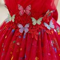 thumbnail image 4 of IDOPIP Toddler Baby Girls Shiny Butterfly Tutu Dress 3D Butterfly Princess Birthday Party Pageant Flower Girl Wedding V-Backless Dresses Photography Wedding Cake Crush 18-24 Months, 4 of 8
