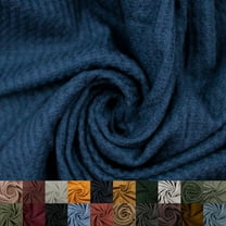 59" Wide Rayon Spandex Waffle Open Knit Fabric -Anti Wrinkle,Breathable Fabric by the Yard-210 GSM-for Sewing, Apparel, Clothing, Headbands, Decorations, School, Home, and DIY Projects-Teal Denim
