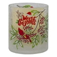 thumbnail image 6 of Northlight 8" Hand Painted Christmas Cardinal and Pine Flameless Glass Christmas Candle Holder, 6 of 6