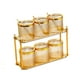 thumbnail image 5 of Recipiente transparente para condimentos, bandeja escalonada con tapa y bandeja, elegante bandeja para frutos secos, botellas para condimentos, latas, 5 of 8