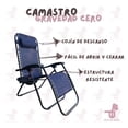 thumbnail image 2 of Camastro Gravedad Cero Azul Plegable Reclinable Exterior, 2 of 5