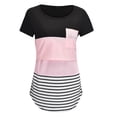thumbnail image 4 of Youmylove Women Maternity T-Shirt Short Sleeve Crew Neck Striped Printed Nursed Tops Tee Shirts For Breastfeeding Comfy, 4 of 4
