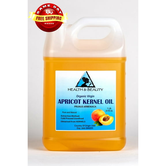 Apricot Kernel Oil Unrefined Organic Virgin Cold Pressed Raw Natural Pure 7 Lb