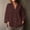 Coffee, variant on Womens Summer Oversized Button Down Shirts Half Sleeve V Neck Business Casual High Low Tops Loose Fit Blouses