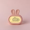 thumbnail image 1 of Reloj despertador digital de conejo para , luz nocturna de escritorio fácil de leer, 3 pantallas de repetición, reloj de noche de conejo, reloj Rosa perfecl Despertador digital, 1 of 8
