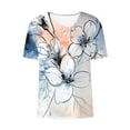thumbnail image 4 of Favoffer Women's Printed Shirt Loose Tunic Short Sleeve Button Casual Daily Spring Summer Blouse, 4 of 5